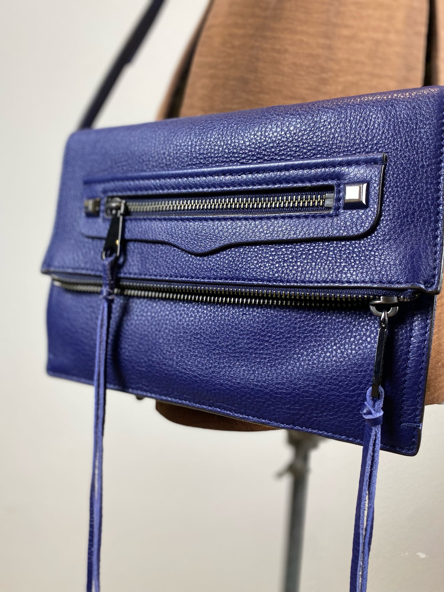 Rebecca Minkoff blue leather crossbody bag