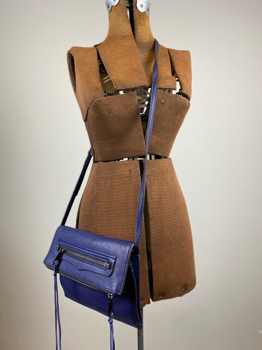 Rebecca Minkoff blue leather crossbody bag
