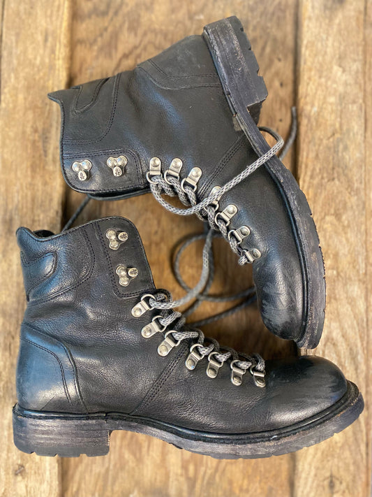 Frye black leather boots