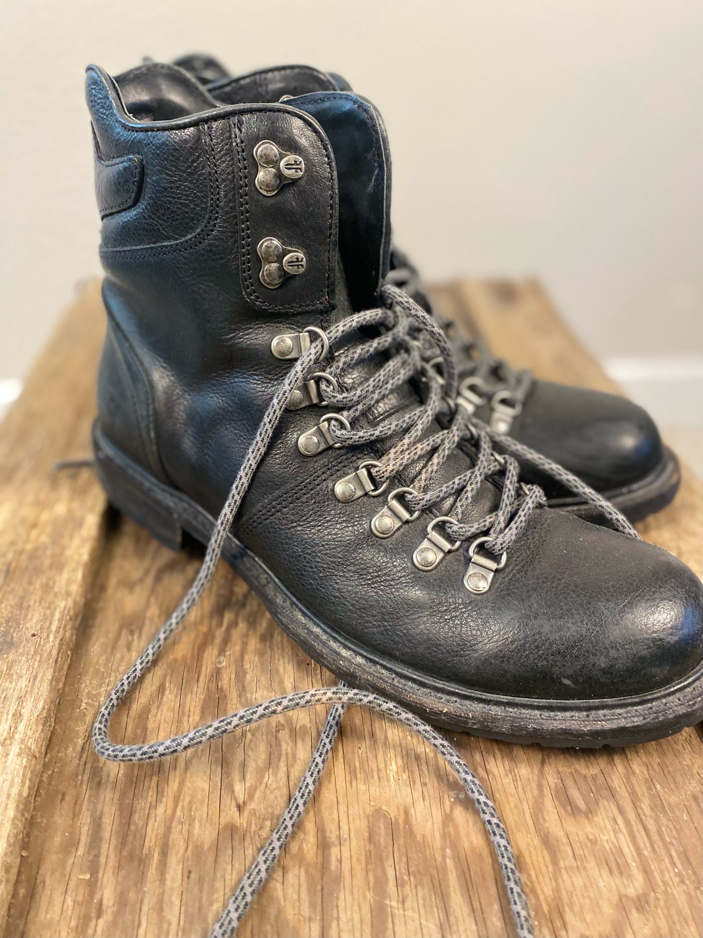 Frye black leather boots